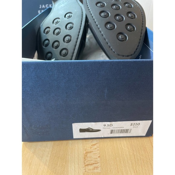 Jack Erwin "Phineas" Black Leather Cap-Toe Monk Strap   NIB - Picture 5 of 7